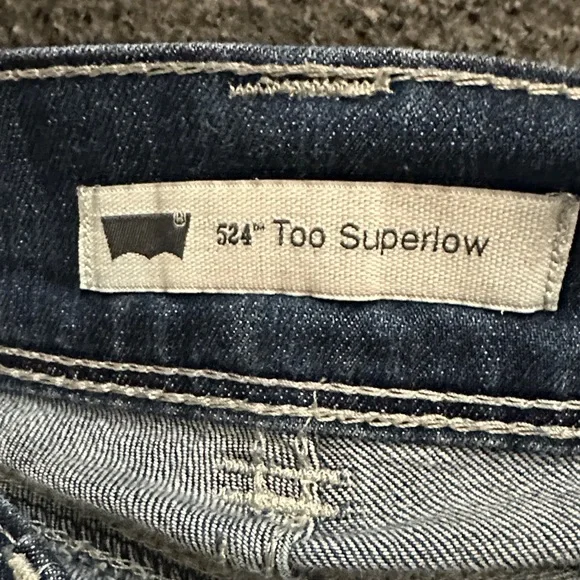 Levi's 524 Too Superlow Jeans in Deep Blue - Picture 2 of 5